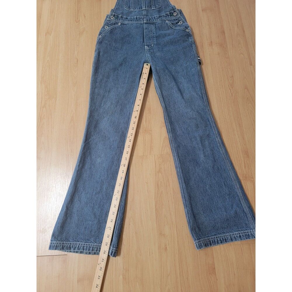 Vintage Y2K Tommy Jeans Denim Carpenter Overalls Logo Spellout Straps XS - Picture 4 of 8